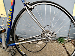 Unfallschaden an einem De Rosa Fahrrad/Rennrad; anklicken zum Vergr&ouml;&szlig;ern