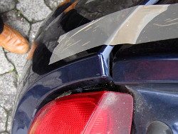 Unfallauto Ford Ka; anklicken zum Vergr&ouml;&szlig;ern
