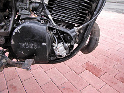 Yamaha Motorrad Detailansicht; anklicken zum Vergr&ouml;&szlig;ern